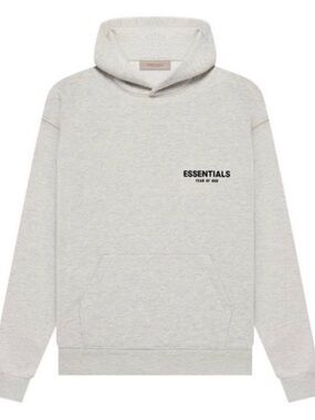 Fear of God Essentials Light Gray Pullover Hoodie